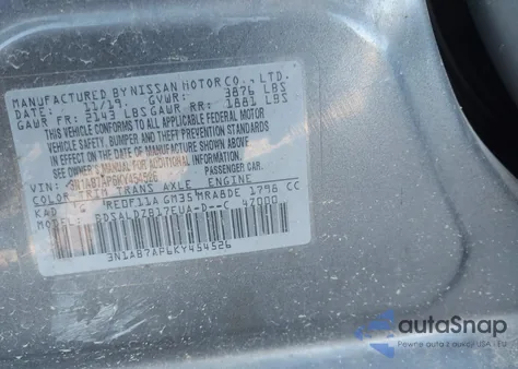 2019 Nissan Sentra Sv z USA, uszkodzony, nr VIN 3N1AB7AP6KY454526